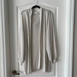 Treasure & Bond Open Front Ribbed Hooded Cardigan 
Size Large